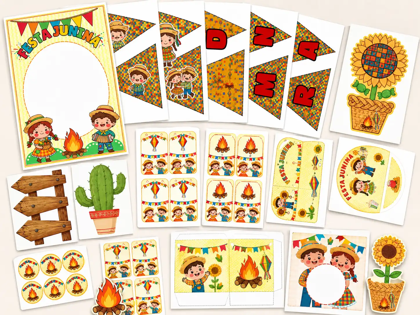 Kit Decoração Festa Junina